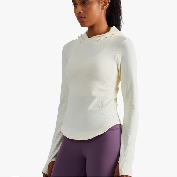 Sphinx Cat Womens Hooded Athletic Long Sleeve w. Thumb Holes Large - Picture 2 of 9